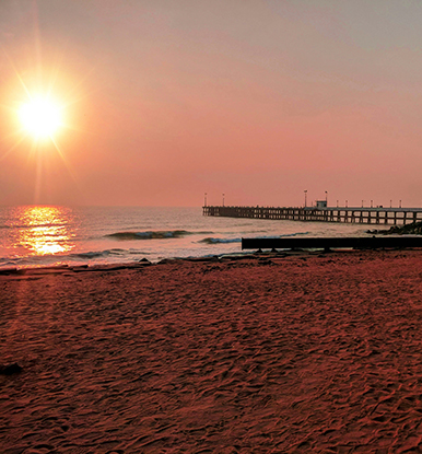 Sunset at beach - One Day Trip in Chennai